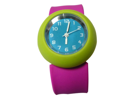 Verde caso Rose Slap Silicone relógios com seda impresso Logo 230 * 30 * 2 mm