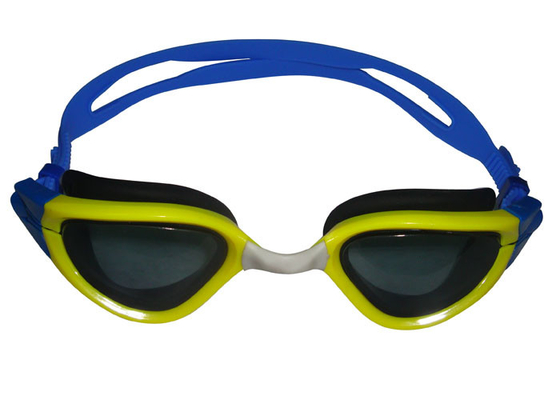 Proteção Anti-uv dos óculos de proteção da natação das crianças azuis pretas amarelas